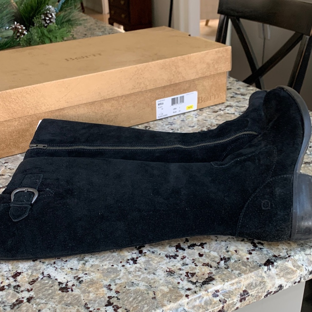 Born Black Suede Tall Boots